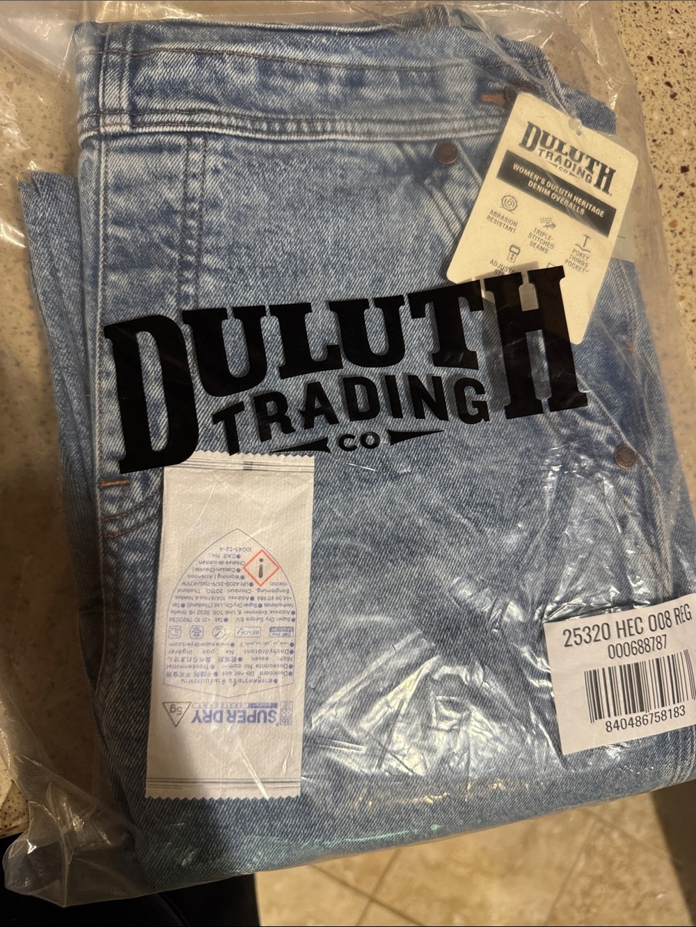 NWT Duluth Heritage Denim Overalls - Picture 3 of 5
